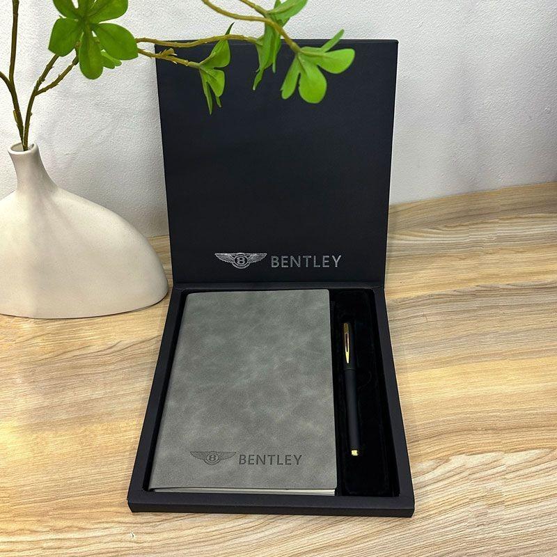 For New Bentley Flying Spur Continental GT Bentayga Business Office Notebook - New High-End Note and Diary Book with Pencil Set