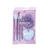 6PCS/SET Purple Makeup Brush Fiber Bristles Makeup Brush Powder Puff Eye Mask Loose Powder Brush