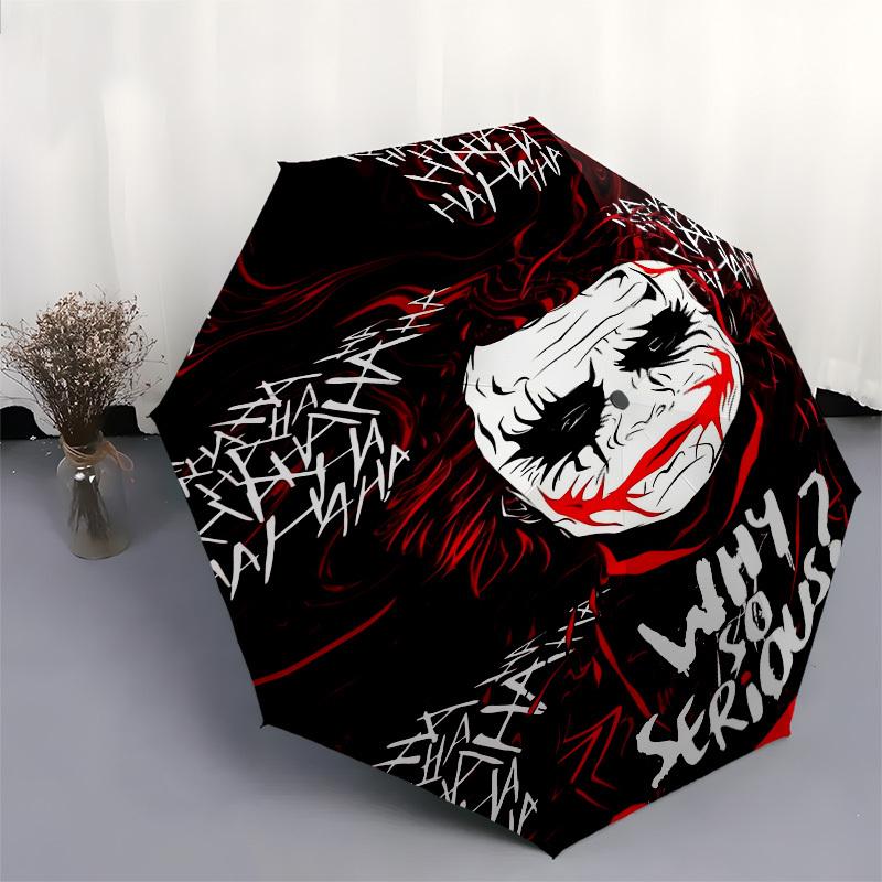 1pc Why So Serious? Umbrella with Plastic Handle,Suitable for All Seasons Travel Outdoor Multi-functional UmbrellaDCS028