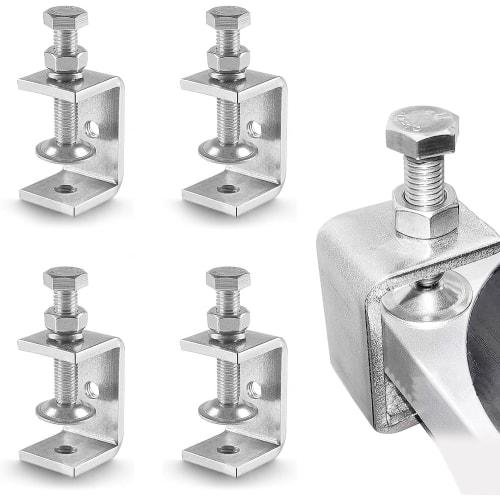 CMD Stainless Steel C-Clamps, 45mm, for Carpentry, Fixing, Welding, Rust-Resistant, Durable, Gluing, Fastening, Home Mounting, and Building (Set of 4,