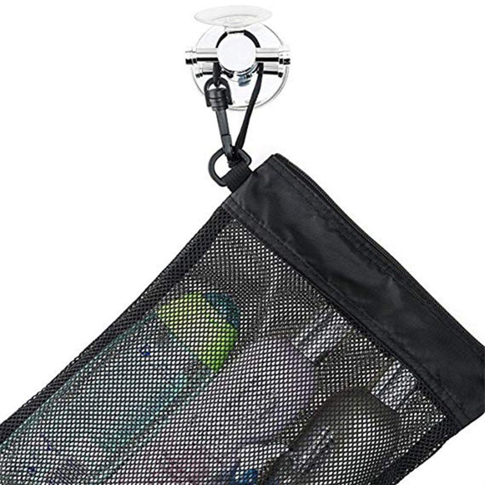 New Black Mesh Drawstring Drawer Wash Bag Lightweight Compact Hanging Bath Bag Toiletry Organizer Toiletry Bag Bathroom