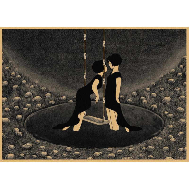 Retro Japanese Girl Poster by Akino Kondo - Free Shipping