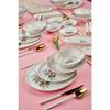 Lux Seramik Artless 18 Piece Breakfast Set For 8 Persons Pink