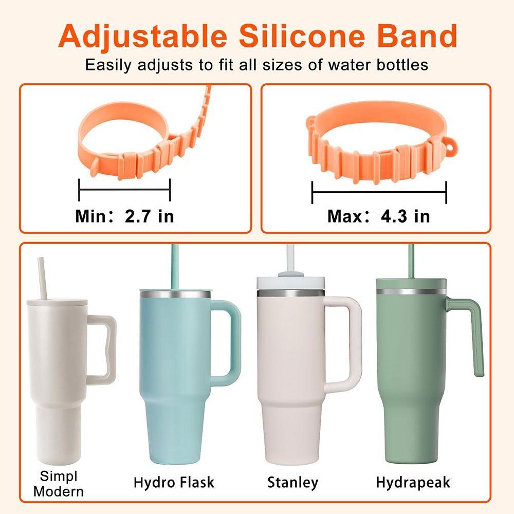 Adjustable Water Bottle Holder Universal Silicone Cup Holder Portable Carrying Straps  Travel