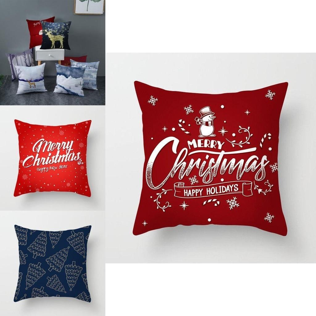 Cozy Christmas Cushion Cover In Soft Peach Skin Velvet For Festive Home Decor