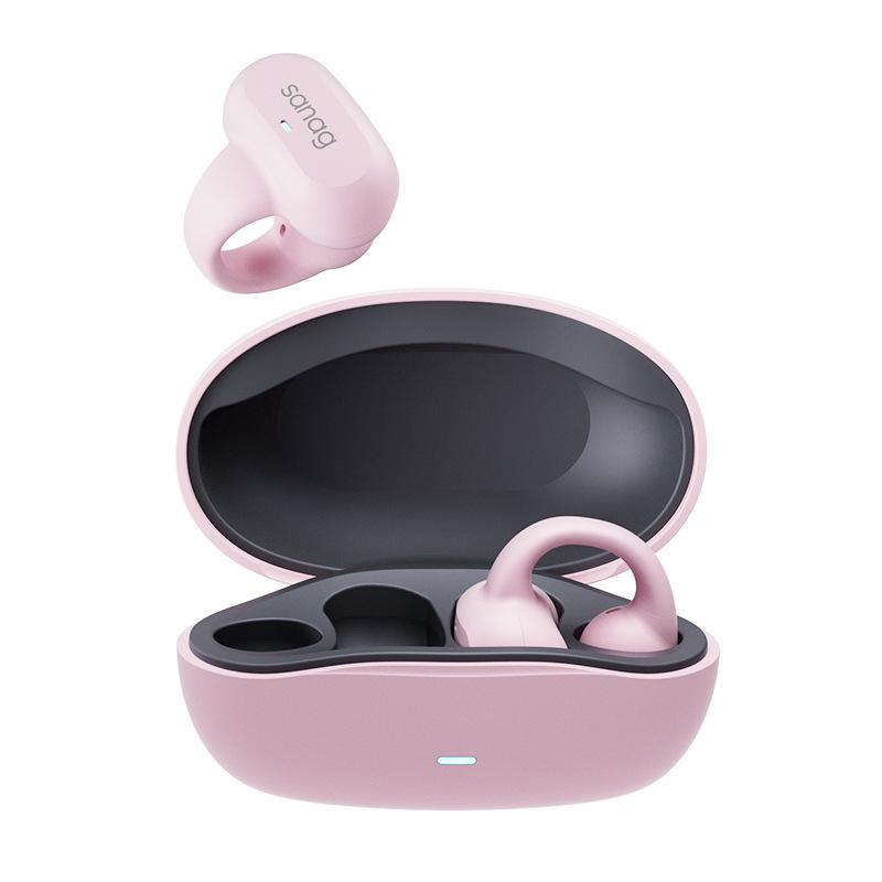 

Sanag Non-Bone Conduction Bluetooth Clip-on Wireless Sports Earphones with Smart Noise Cancelling.
