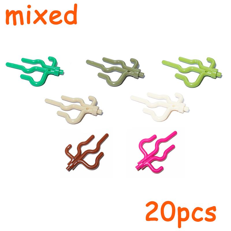 Plants Accessories MOC City Pine Tree Branch Bush Grass Flower Building Bricks 3741 4727 4728 6148 6255 30093 30176 33291