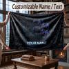Game Controller Theme Throw Blanket Custom Name Text Personalized Blanket Soft Cozy Blanket for Home Sofa Bed