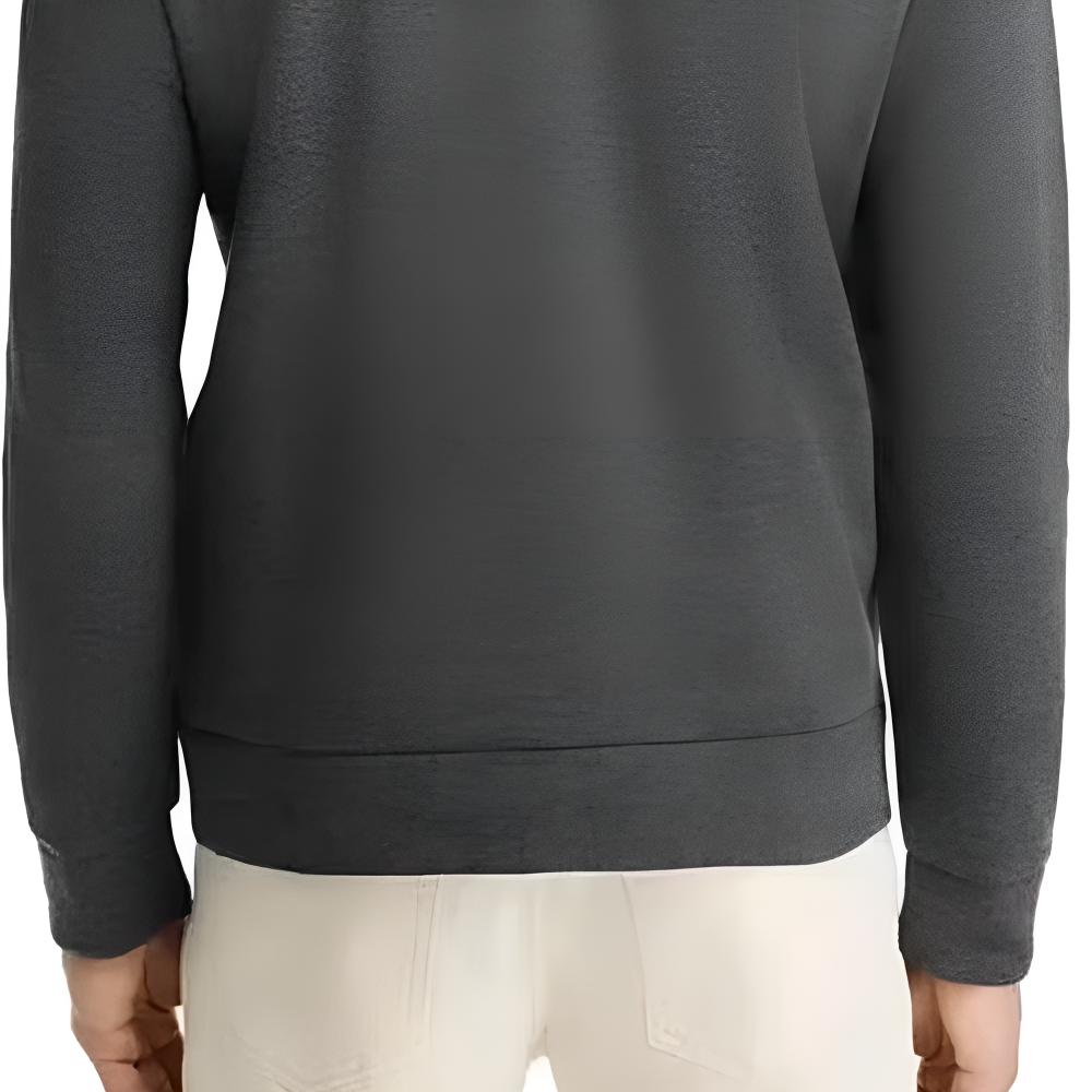 Polo Ralph Lauren FW24 Solid Logo Mock Neck Half-Zip Long Sleeve Knit Sweater Men sweater Gray 710909883-007