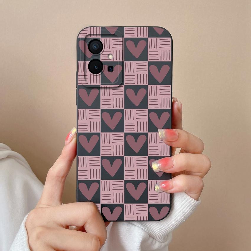 For Vivo Y55 Y56 Y70 Y72t Y73 Y74 Y75 Y77 Y81 Y85 Fashion Liquid Silicone Phone Case Lovely Cat Pattern Anti Drop Full Protective Cover For Vivo Shell