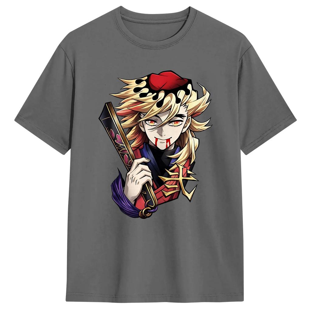 Anime Douma Upper T Shirts for Unisex Cotton Funny TShirts O Neck Tees Short Sleeve Clothing Printed