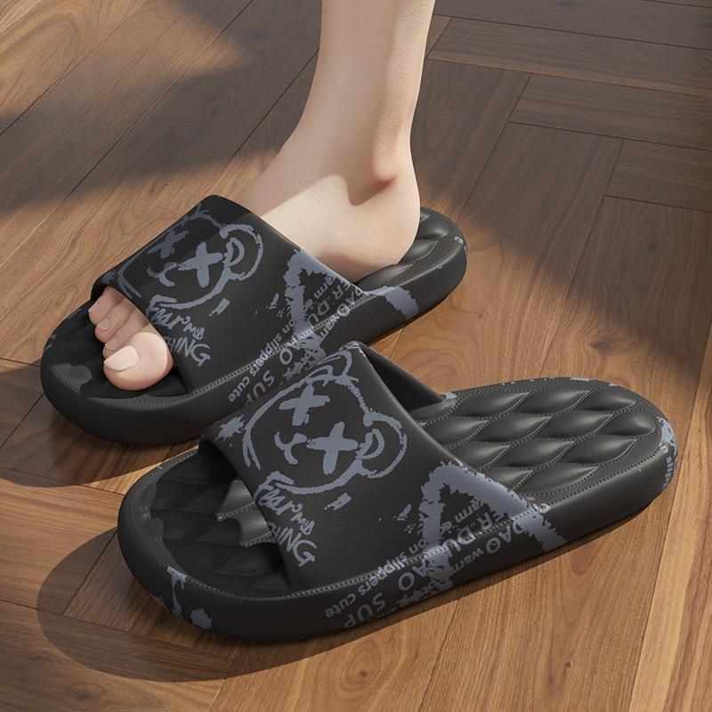 

Non-slip Slippers for Women, Large Size, Massage, Bathroom, Shower, Men s Cute Printed Sandals, Men s 48-49 чорний