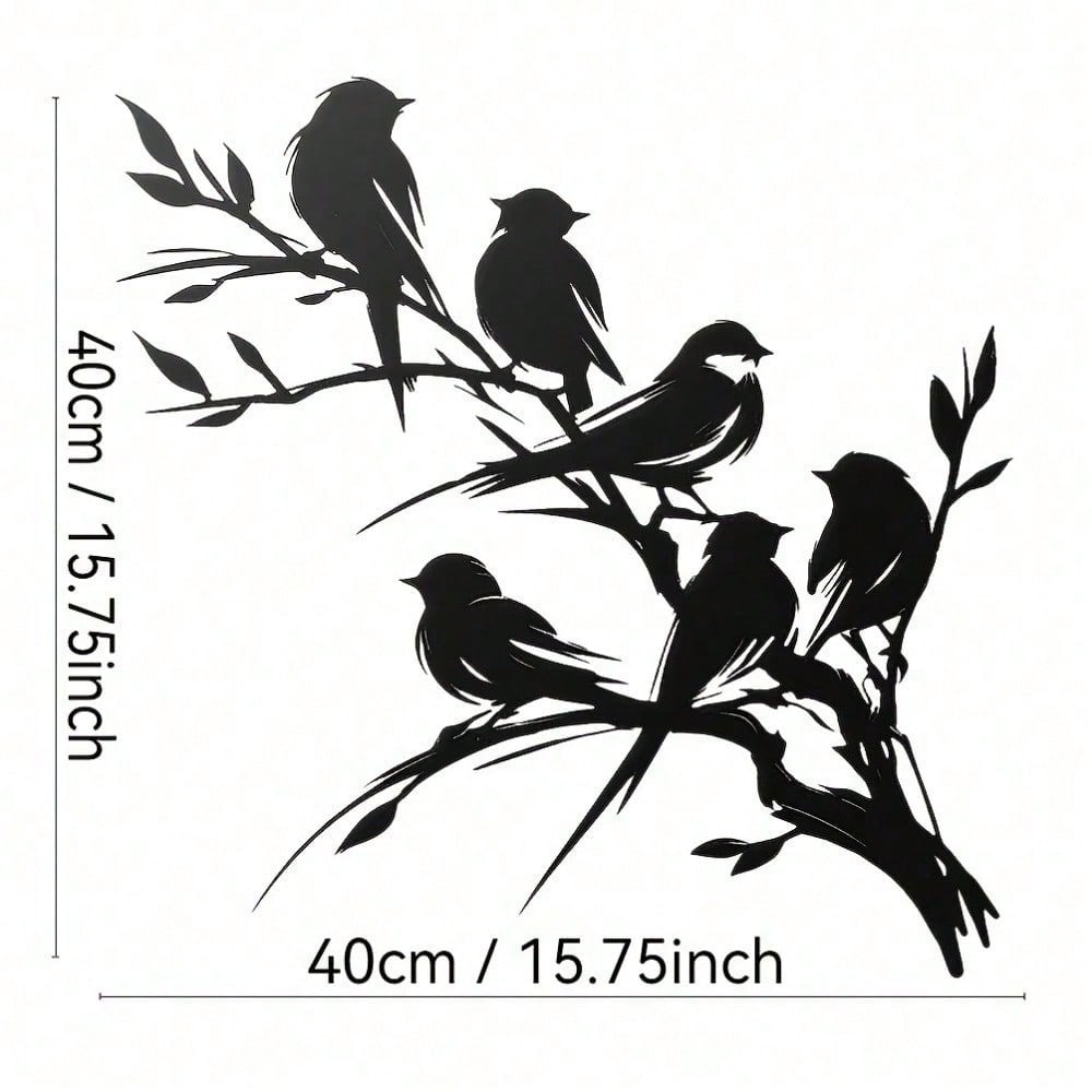 1pc Classic Style Metal Bird Silhouette Wall Art, Original Laser-Cut Wall Sculpture