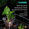Transparent Fish Tank Hydroponic Planting Basket Water Plant Stand Glass Pot Aquarium Planter Cups Planted Tank