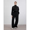 Womens Casual Commute Outfit Long Sleeve Zip Cardigan Loose Pants Set