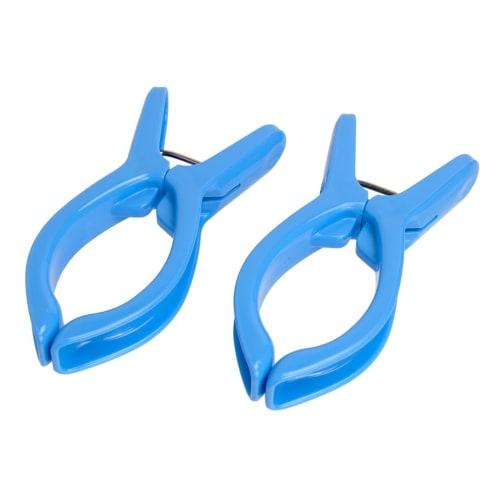 Daiya Clothespins, Balcony Pinch, 2-Piece Set, 6.8cm Wide x 15.8cm Long x 2.4cm Thick, for Balcony Railings, Wide Opening, Strong Spring, Scissor Mark
