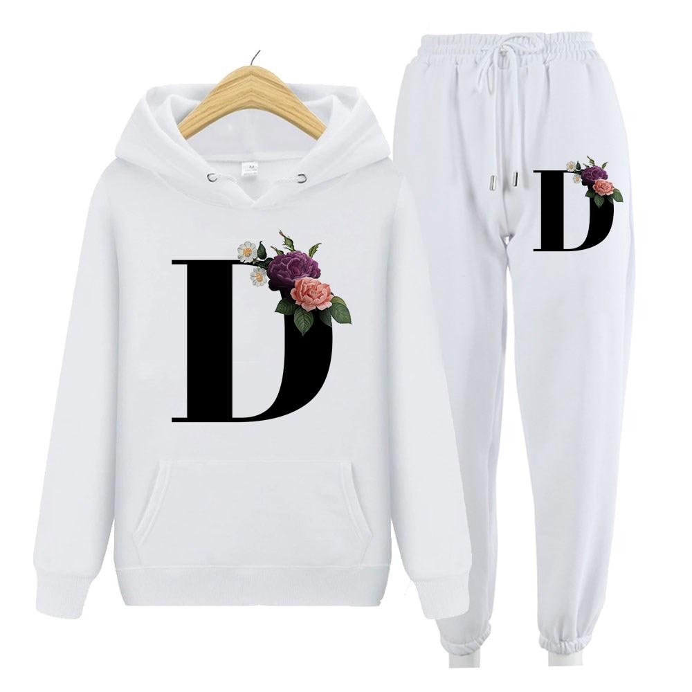Women Sweatshirt Long Sleeve Hoodies Harajuku Hoodie Vintage Letters Print Sweatshirts Two Piece Sets Hoodies