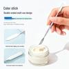 Stainless Steel Makeup Mixing Palette with Ring and Spatula