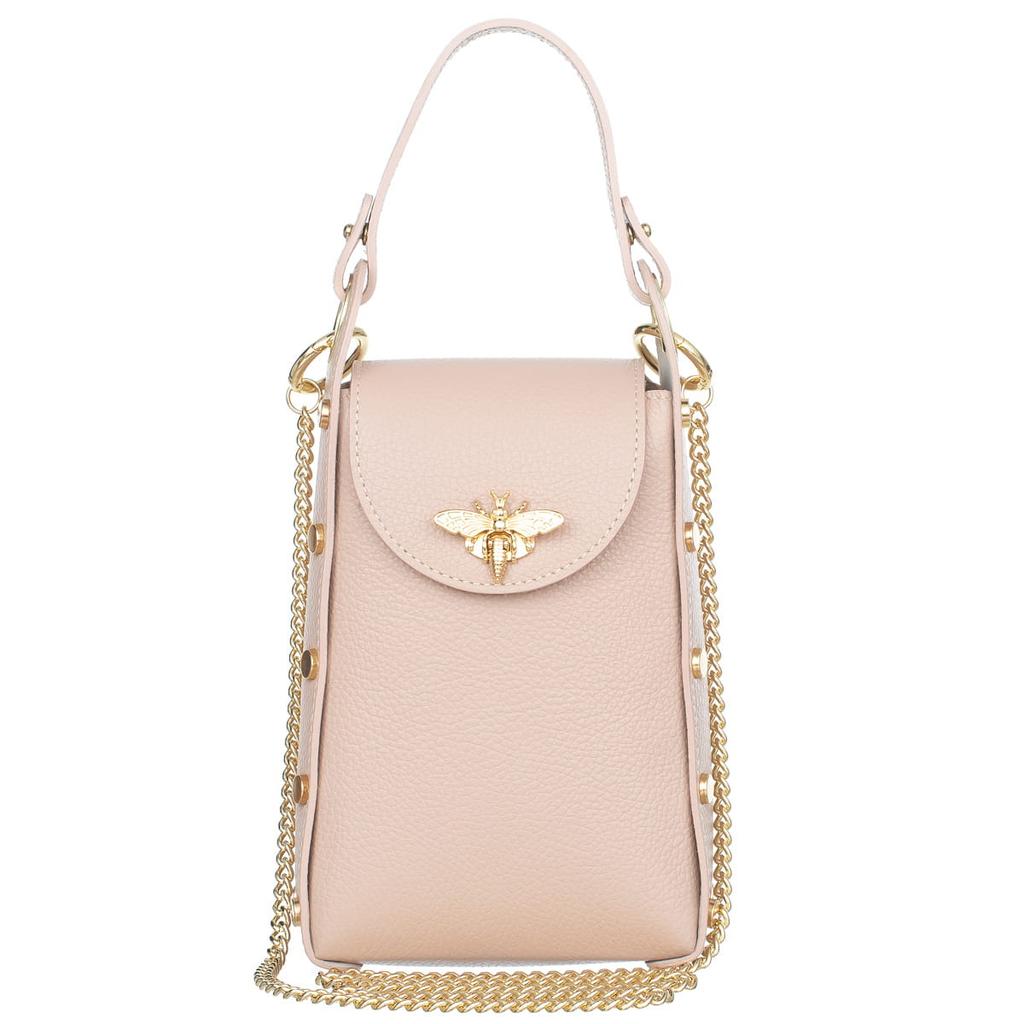 Vezze Conta Ecru Leather Handbag