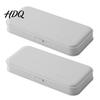 Slim Design Stationery Storage 2Pcs Simple Pencil Case for Students Plastic Holder Easy to Clean Desk Accessory with Multiple Compartments,