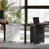 Mobile Office Pedestal, 3 Lockable Drawers, Storage Unit on Wheels, 40 x 40 x 69.5 cm, White