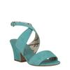 Salvatore Ferragamo Sheena Suede Heel Sandals Blue