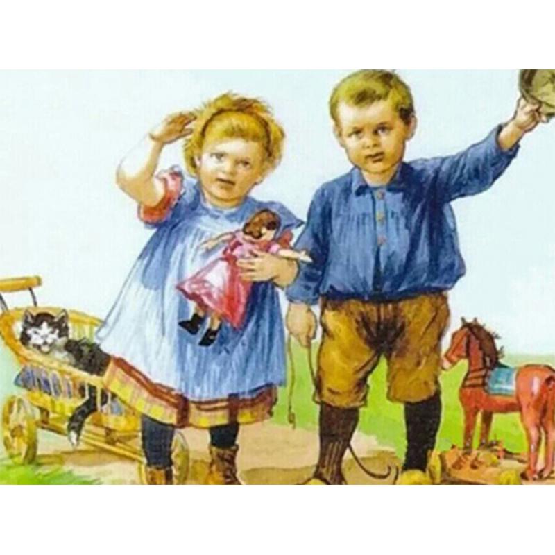 5D Diy Diamond Painting Landscape Garden Child Cross Stitch Kits Full Round Drill Embroidery Mosaic Art Picture Home Decor Gift