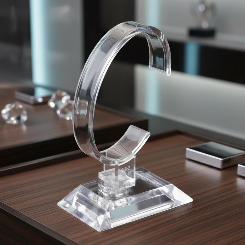 Wholesale Transparent Watch Display Rack C-ring Transparent Bracket Counter Display Rack Watch Bracelet Display Props