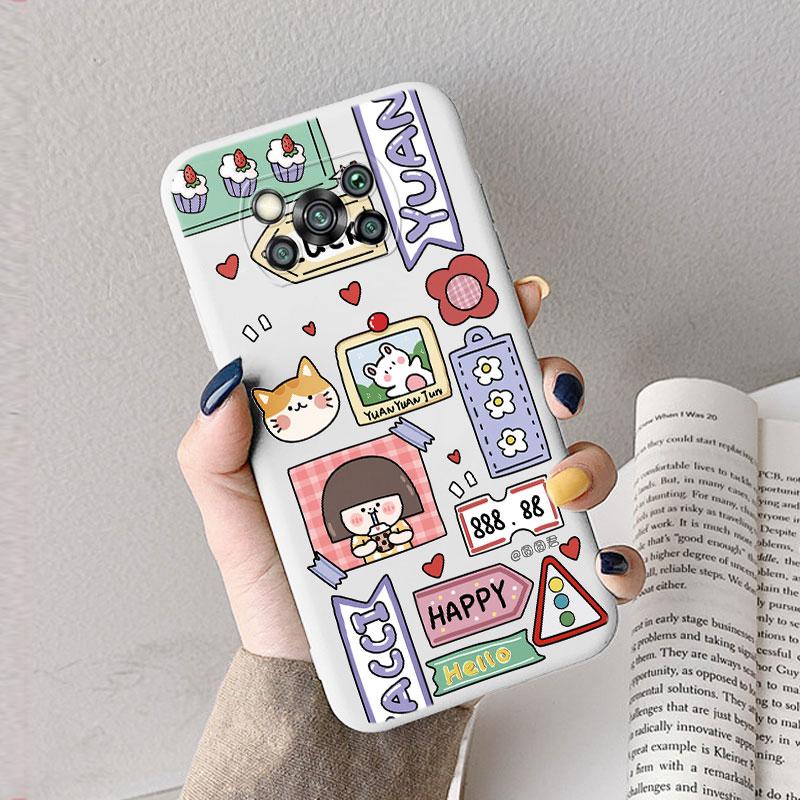 Case For Poco X3 Pro Pocox3 X 3 NFC Cute Heart Flower Back Cover Soft Silicone Matte Protective Funda For Xiaomi Poco X3 Pro Bag