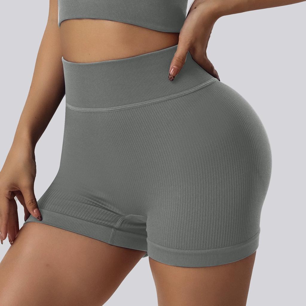 Neue nahtlose Sport- und Fitness-Shorts mit Po-Lifting und Naked-Feeling-Yoga-Hosen, eng anliegende, hochtaillierte Slim-Fit-Sportleggings