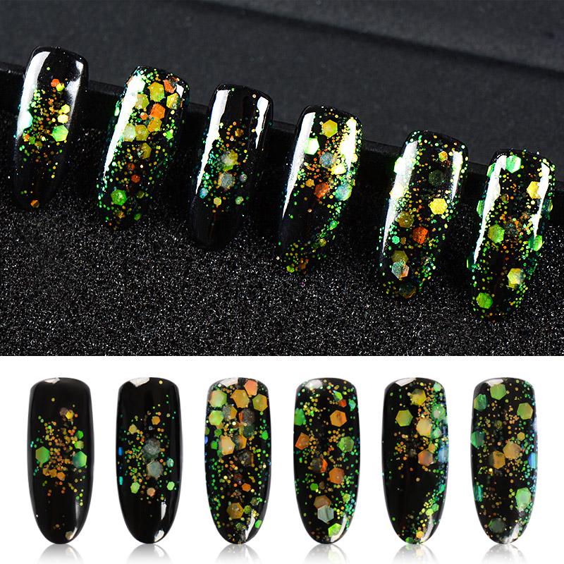Mtssii 1 Box Glitter Sequin Powder Nail Art Decoration UV Gel Polish Accessories DIY Manicure Tools