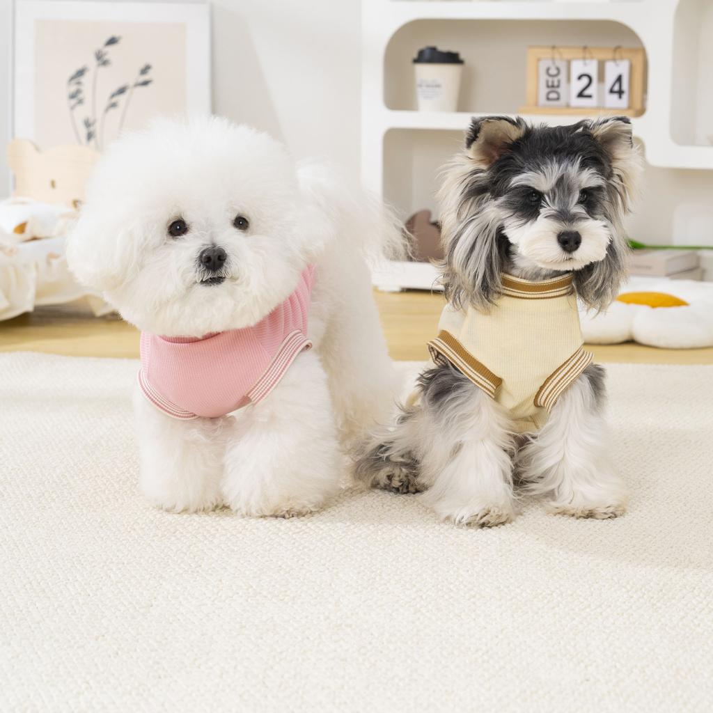 Pet Cute Bear Embroidered T-shirt Spring/Summer Pet Tank Top Sunscreen Cooling Tank Top Puppy Clothes