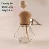 Transparent Square Glass Car Diffuser Bottle with Refillable Lanyard Pendant