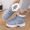 Women's Ankle Boots Round Toe Flat Heel Lace-Up with Faux Fur Lining and Side Strap Detail for Daily Casual Shoes