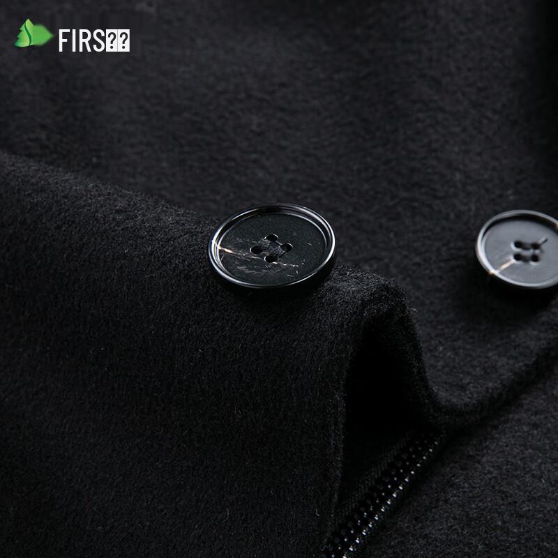 Shanshan Men's Mid-Length Double-Faced Wool Blend Coat with 90% Goose Down Liner