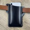 Men's Leather Phone Waist Bag - Portable and Practical for Outdoor Sports