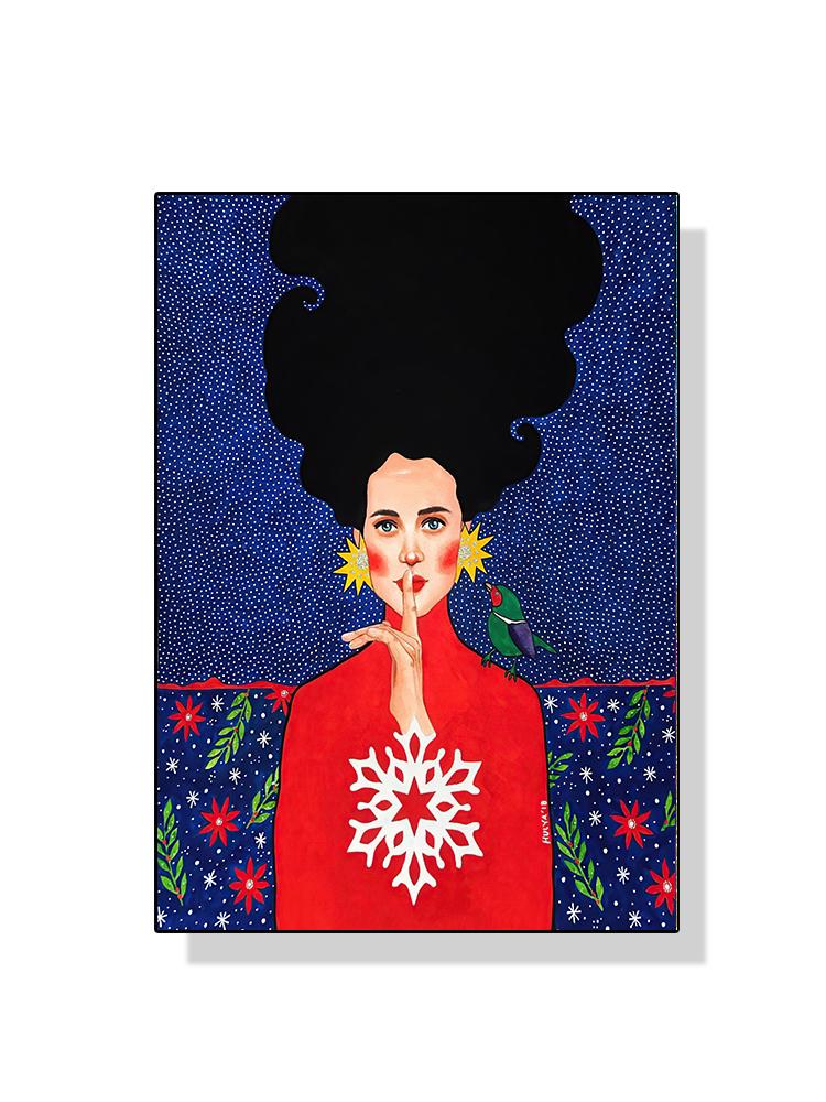 Abstrato Flor Mulher Menina Cabelo Moda Pôster Pintura em Tela Nordic Arte de Parede Imagem Para Sala de Estar Moderna Decoração de Casa