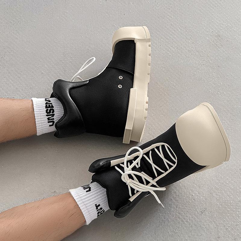 Niche design Mickey big head shoes thick sole heightening bag head high top versatile sports and leisure shoes low top trendy shoes