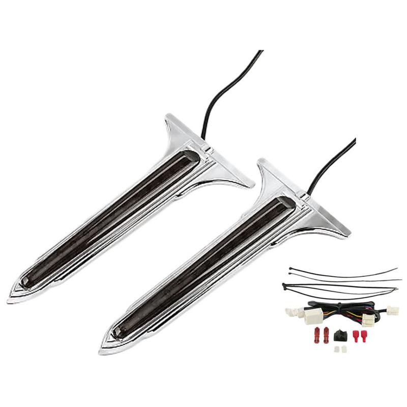2pcs Motorcycle Rear Saddlebag Side Accents Tail Brake Lights for Harley-Davidson Touring Street Electra Glides Road Kings