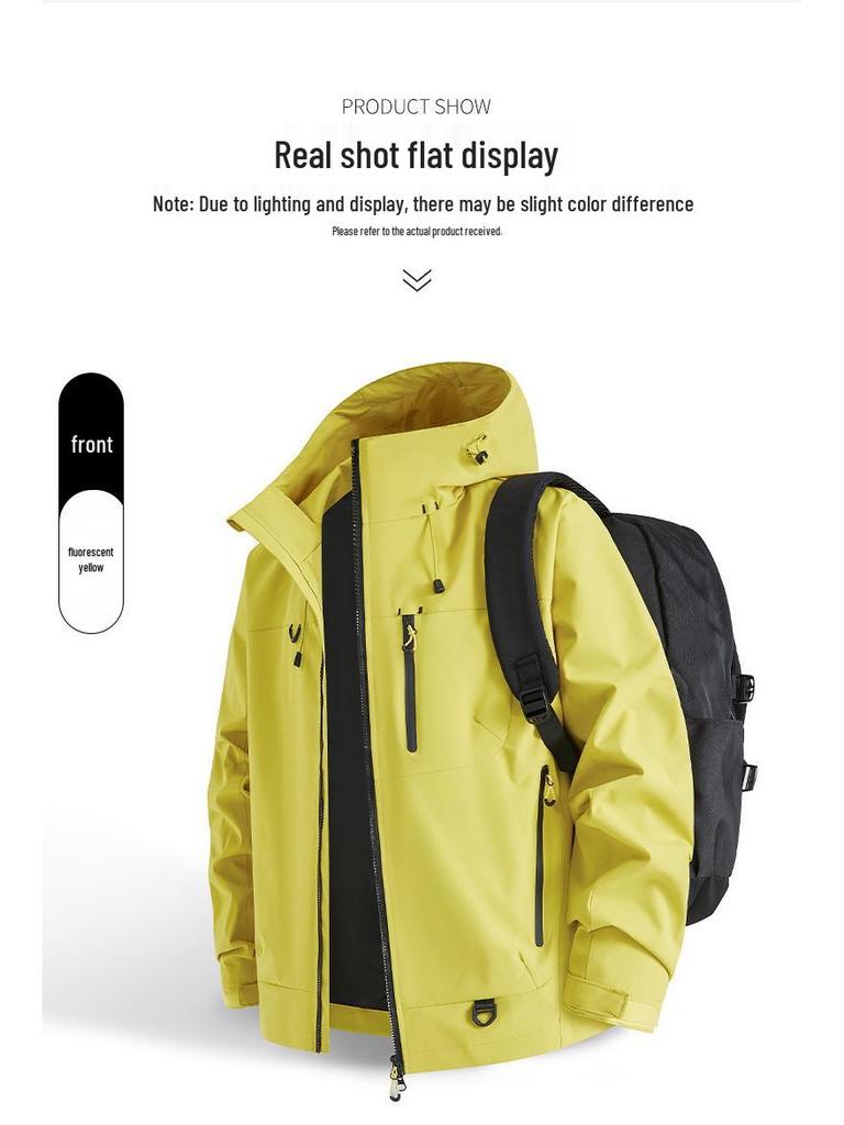 Herren Windbreaker im amerikanischen Stil: Frühlings-/Herbst-Outdoor-Freizeit-Sportjacke, Winddicht & Wasserdicht für Paare