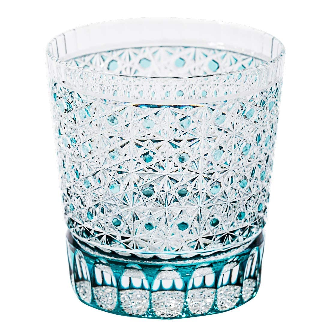 

Kobo Official Direct Crystal Edo chrysanthemum basket old glass paulownia made in Japan [Taimuro Sales] Kiriko, pattern, (green), TB5136-53, box, зелений
