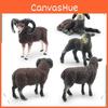 Farm Black Sheep Goat Lamb Collectible Pvc Sheep Lamb Set For Childrens Preschool Educational Use