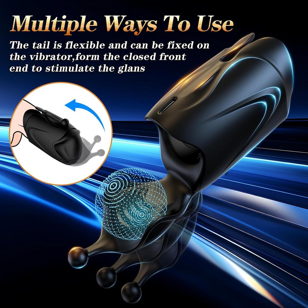 Automatischer männlicher Masturbator, 10 Muster, Dual-Action-Penis-Trainingsvibrator, Vibrator, Eichelstimulator, Trainingsvibrator, Sexspielzeug für Männer