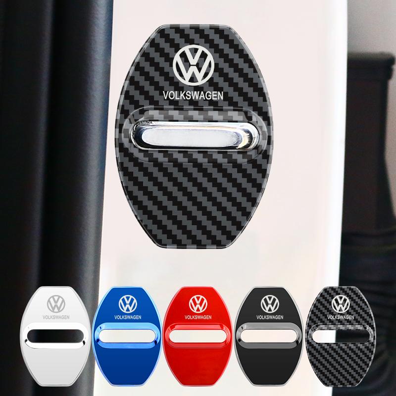 2026 Heiß Für Volkswagen VW 4 Stück/Set Mode Edelstahl Autoabdeckungen Türschloss Schutzabdeckung Für Volkswagen VW Golf Tiguan