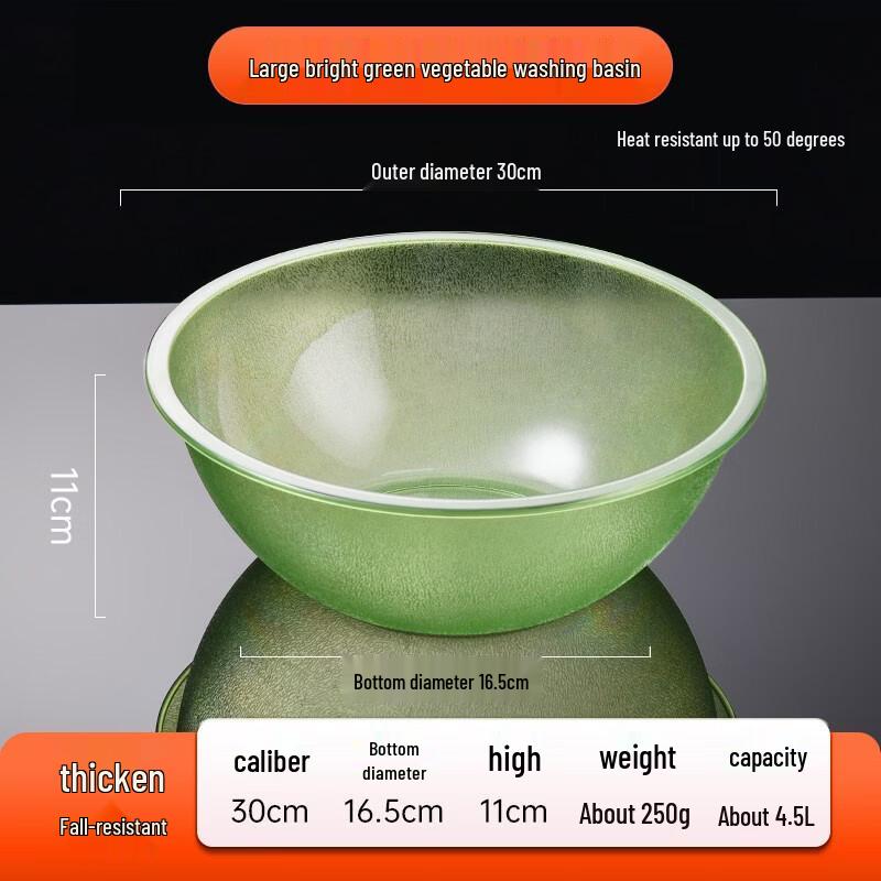 Qianxing Bright Green Acrylic Self-Serve Picking Bowls (Set of 3)