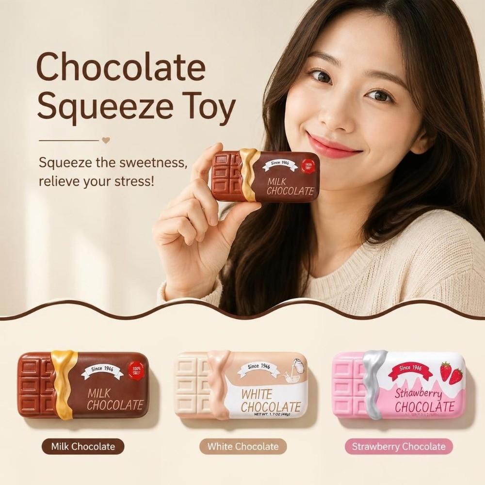 Release Hand Strawberry Chocolate Squeeze Toy Relax Gift Slow Rebound Squeeze Toy  For Adult