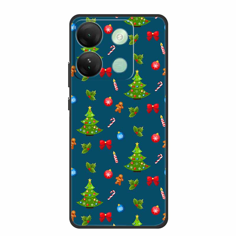 For Infinix Smart 7 HD Christmas Soft Case Silicone TPU Back Cover Phone Cases For Infinix Smart7 Plus X6516 Xmas New Etui Shell