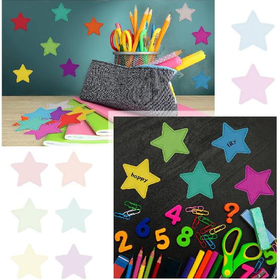 Seajan 108 Pcs Star Cutouts for Bulletin Board Chalkboard Paper Star Cutouts Decor Assorted Colors Star Accent for DIY Craft Projects Rustic Party