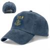 Vintage Defense Forces Baseball Cap for Men Women Distressed Denim Snapback Cap Military Army Unstructured Soft Cap