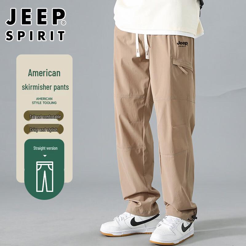JEEP SPIRIT Men's Casual Straight-Leg Cargo Pants